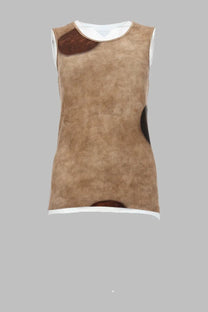 Uma Wang Women's Top Con Macro Pois Beige