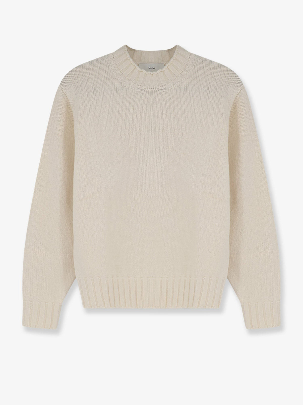DUNST Women's Unisex Chunky Roll Neck Sweater White