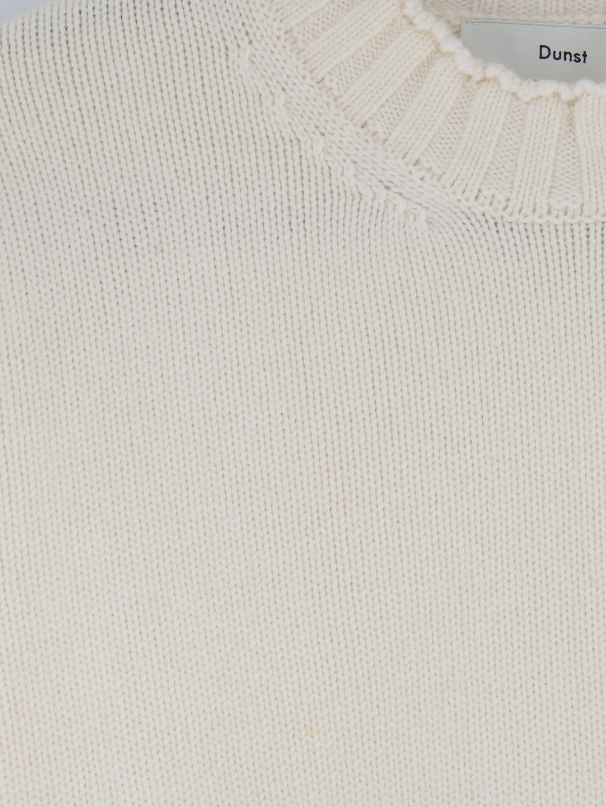 DUNST Women's Unisex Chunky Roll Neck Sweater White