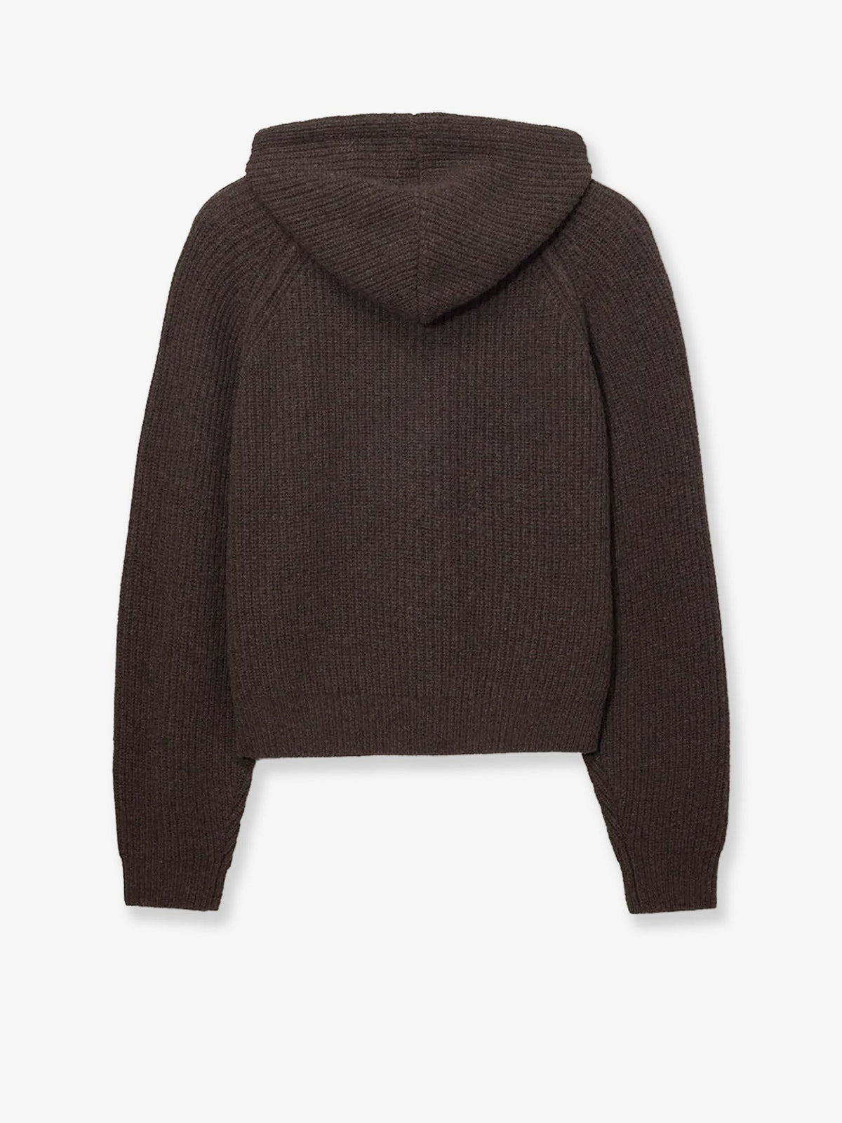 DUNST Men's Unisex Wool Blend Hooded Cardigan Brown