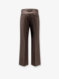 Tonywack Men's Unisex Wool Blend Trousers Brown