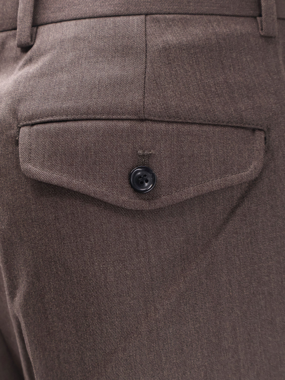Tonywack Men's Unisex Wool Blend Trousers Brown
