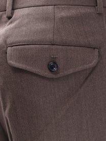 Tonywack Men's Unisex Wool Blend Trousers Brown
