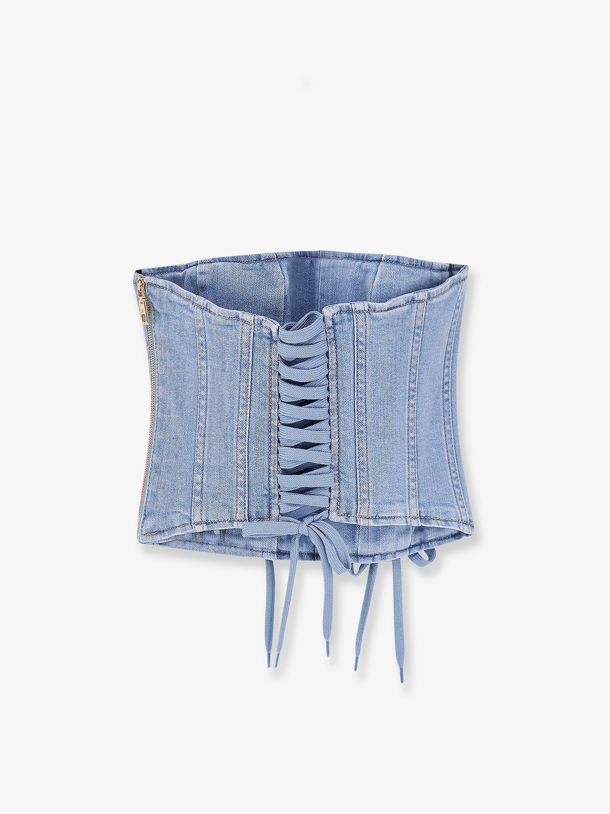Elisabetta Franchi Women's Urban Denim Bustier Blue