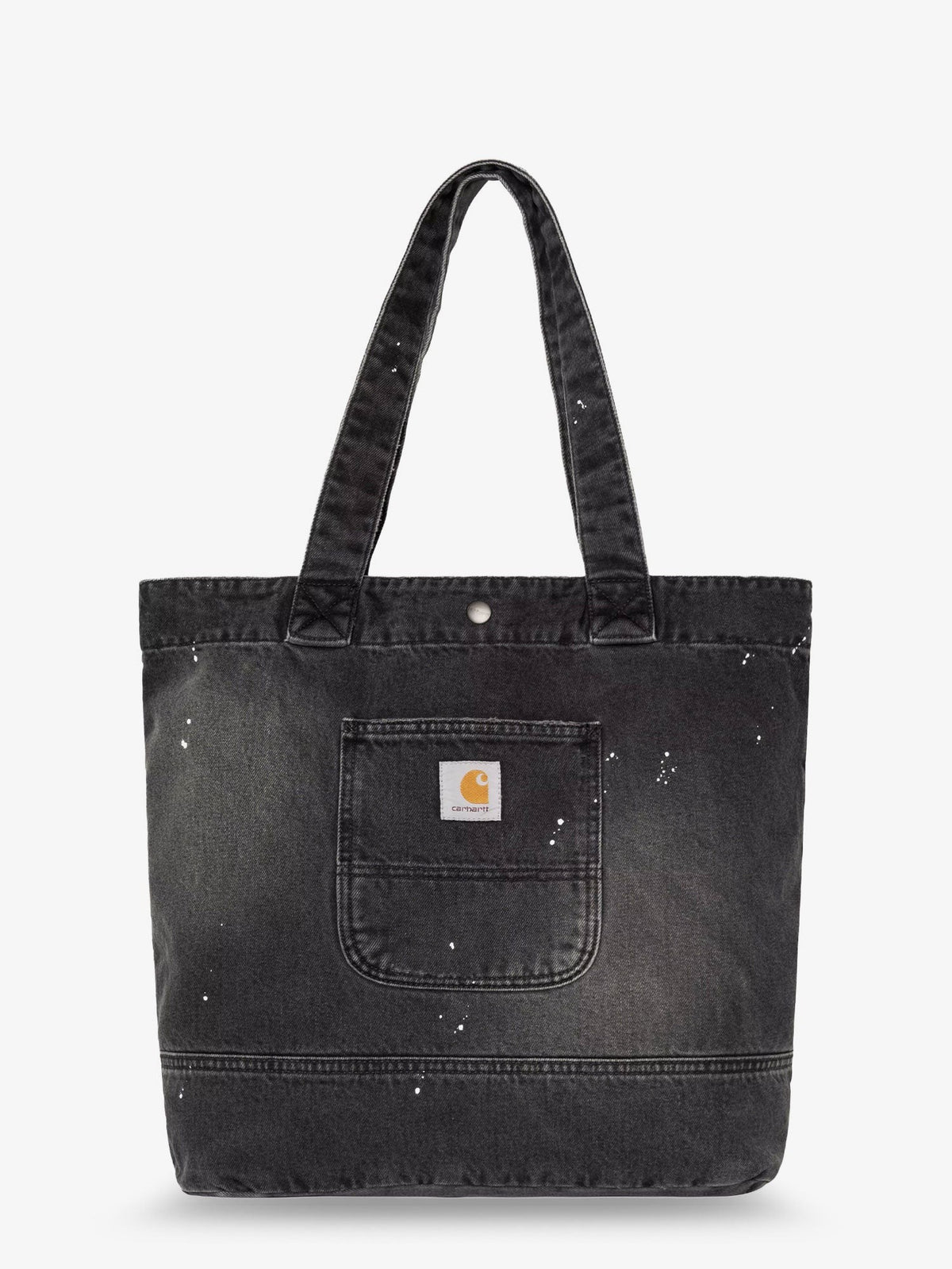 Carhartt Wip Men's Used Effect Black Denim Shopping Bag Black