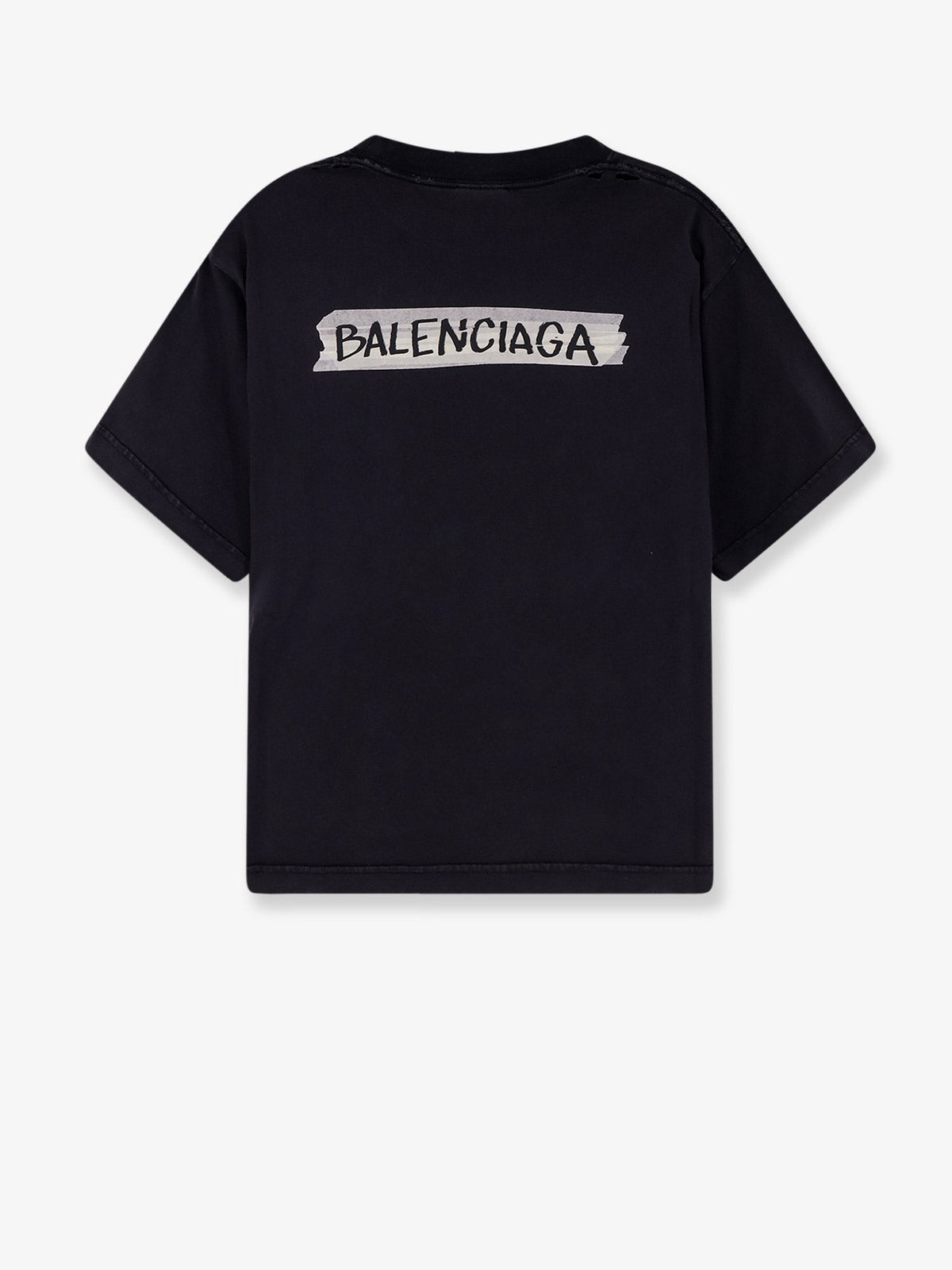 Balenciaga Women's Used Effect Cotton Shirt Black