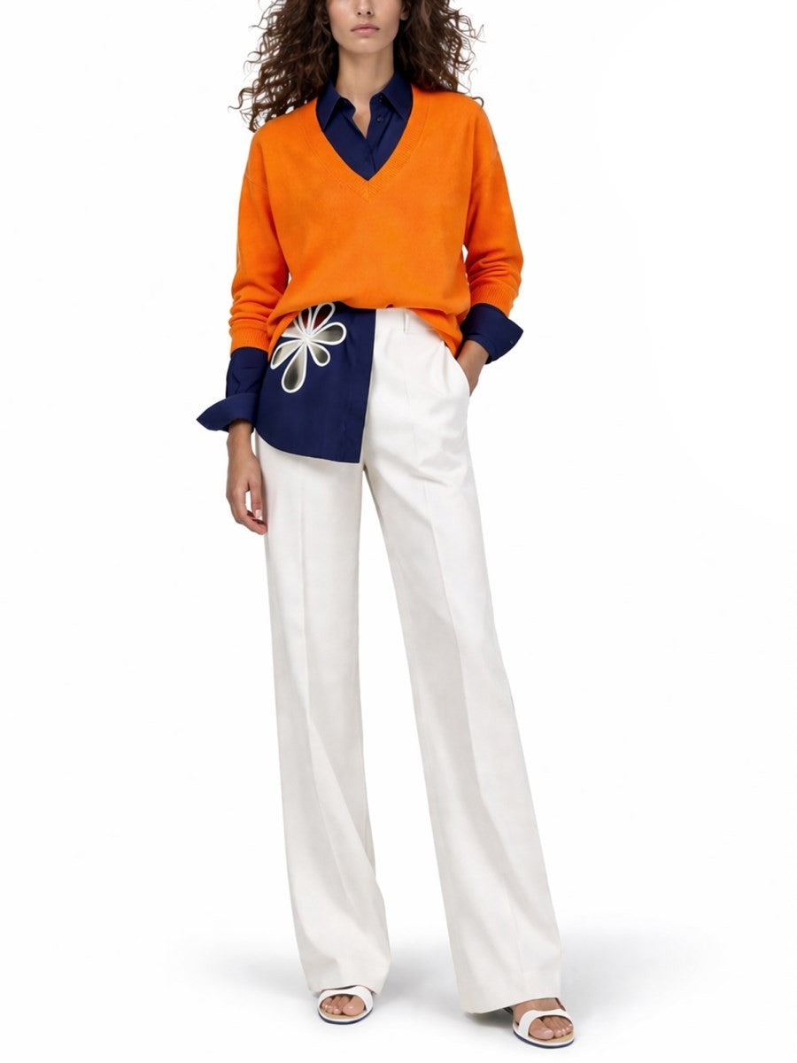 Fendi Women's Neck Sweater Orange