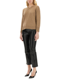 S Max Mara Women's Neck Sweater Beige