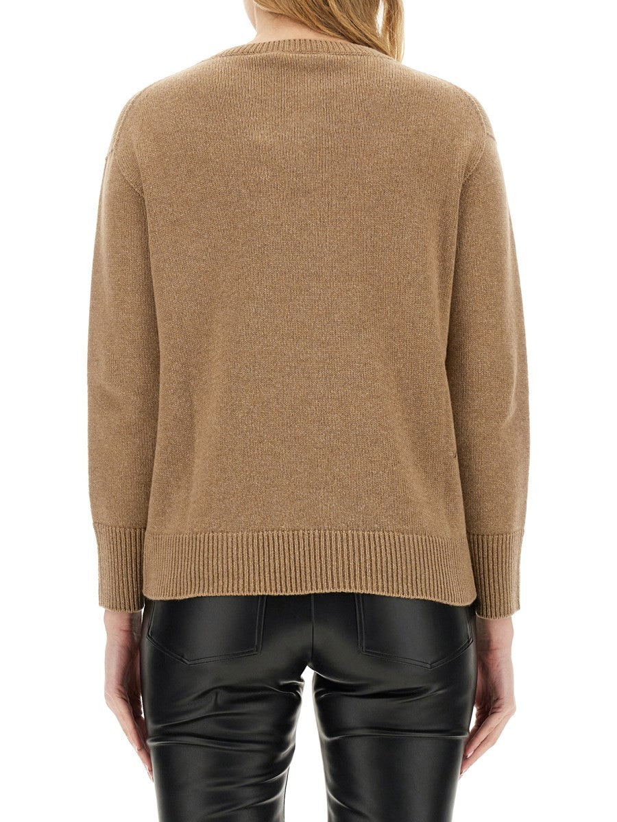 S Max Mara Women's Neck Sweater Beige