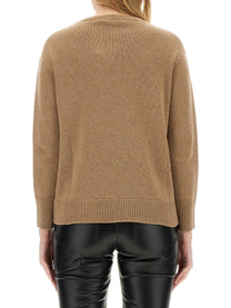 S Max Mara Women's Neck Sweater Beige