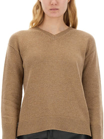 S Max Mara Women's Neck Sweater Beige