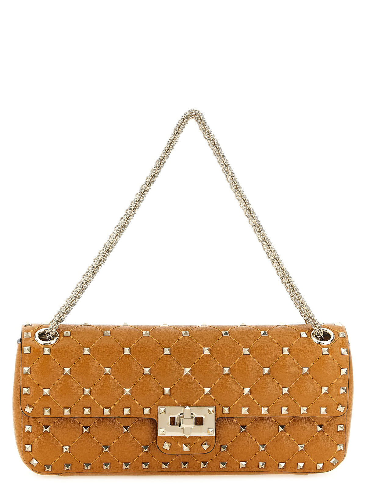 Valentino Valentino Rockstud Spike Medium Shoulder Bag Orange