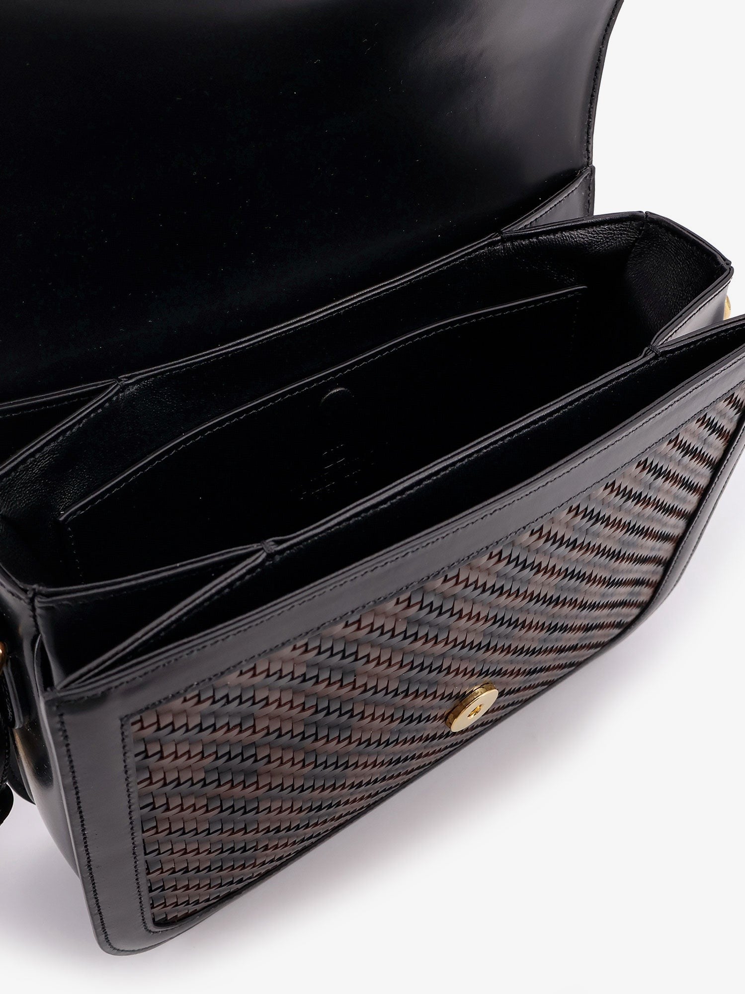 Valentino Men's Valentino Garavani 9TO5 Woven Leather Shoulder Bag Black