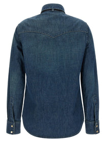 Valentino Valentino Garavani Denim Shirt Blue