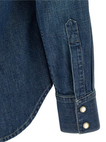 Valentino Valentino Garavani Denim Shirt Blue