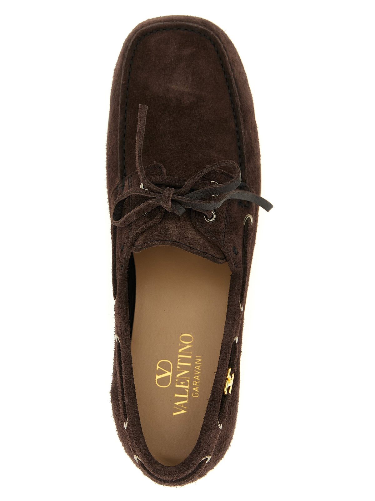 Valentino Valentino Garavani Palm Avenue Boat Shoe Brown