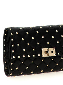 Valentino Valentino Garavani Rockstud Spike Shoulder Bag Black