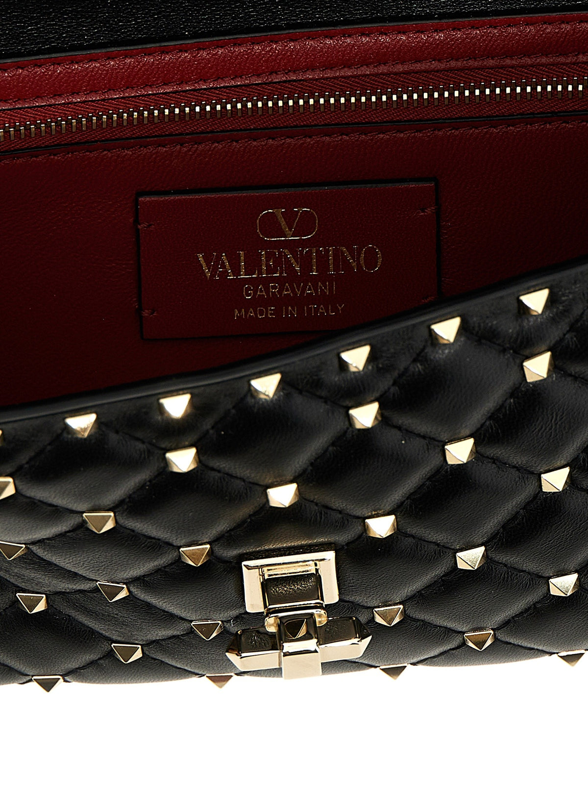 Valentino Valentino Garavani Rockstud Spike Shoulder Bag Black