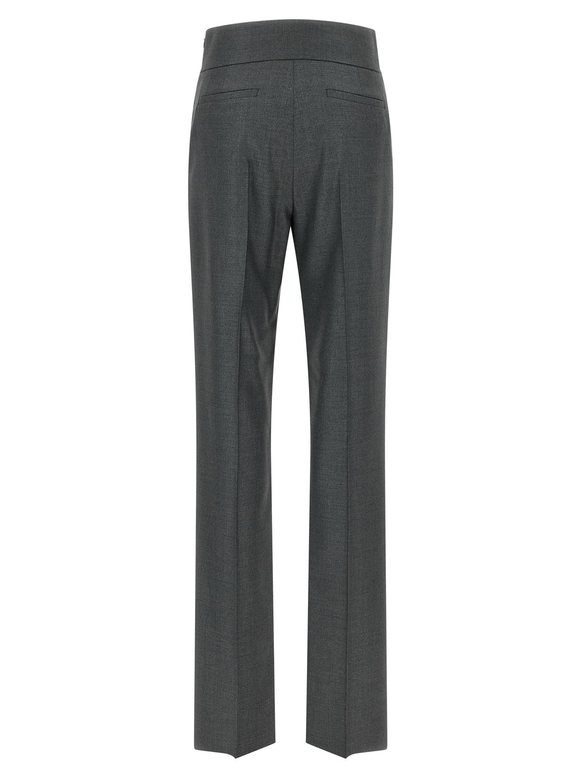 Valentino Valentino Garavani Textured Silk Wool Pants Grey