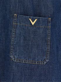 Valentino Valentino Garavani Vlogo Signature Shirt Blue