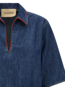 Valentino Valentino Garavani Vlogo Signature Shirt Blue