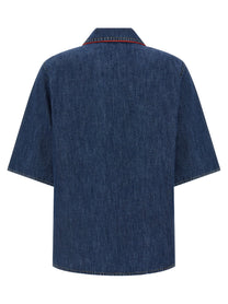 Valentino Valentino Garavani Vlogo Signature Shirt Blue