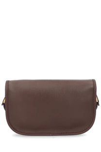 Valentino men’s Antibes brown leather crossbody bag with gold-tone hardware and adjustable strap