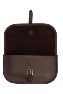 Valentino men’s Antibes bag brown leather satchel with suede interior and gold-tone buckle for stylish carrying