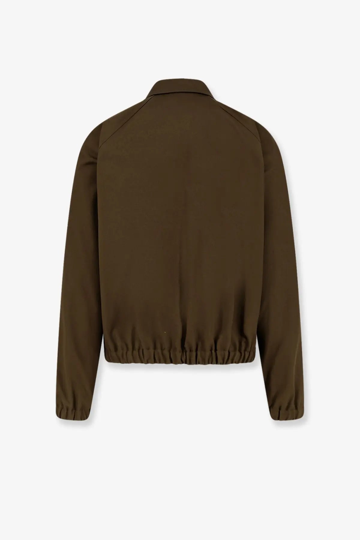 Olive green cotton bomber jacket with elastic cuffs and hem by Valentino for men