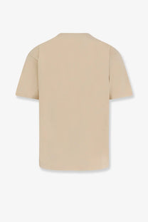 Valentino men’s beige short-sleeved cotton t-shirt with a minimalist design