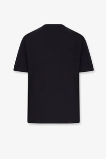 Valentino men’s black cotton short-sleeved t-shirt with a simple crew neck design