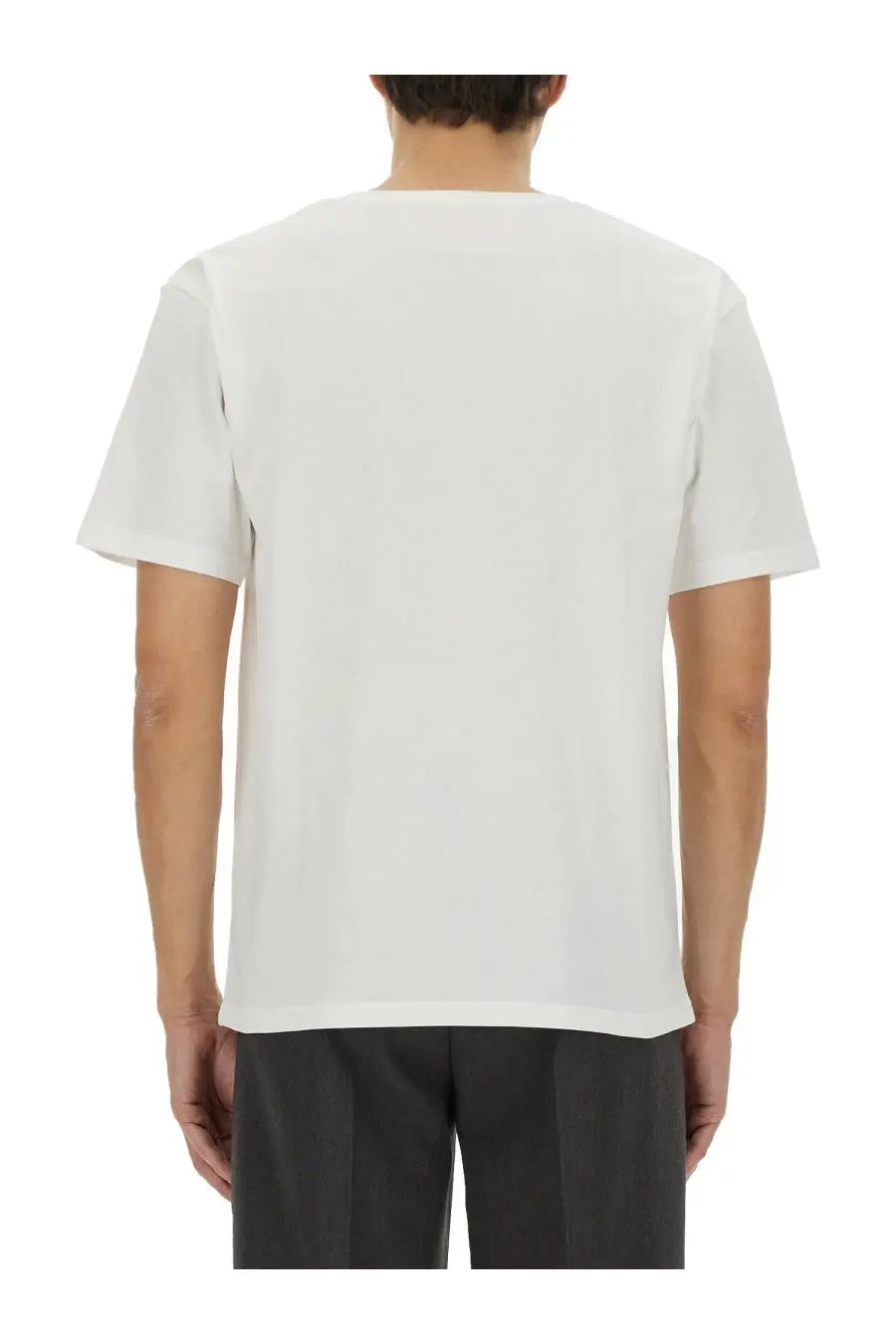 Valentino men’s white cotton t-shirt with a simple crew neck and short sleeves for casual wear
