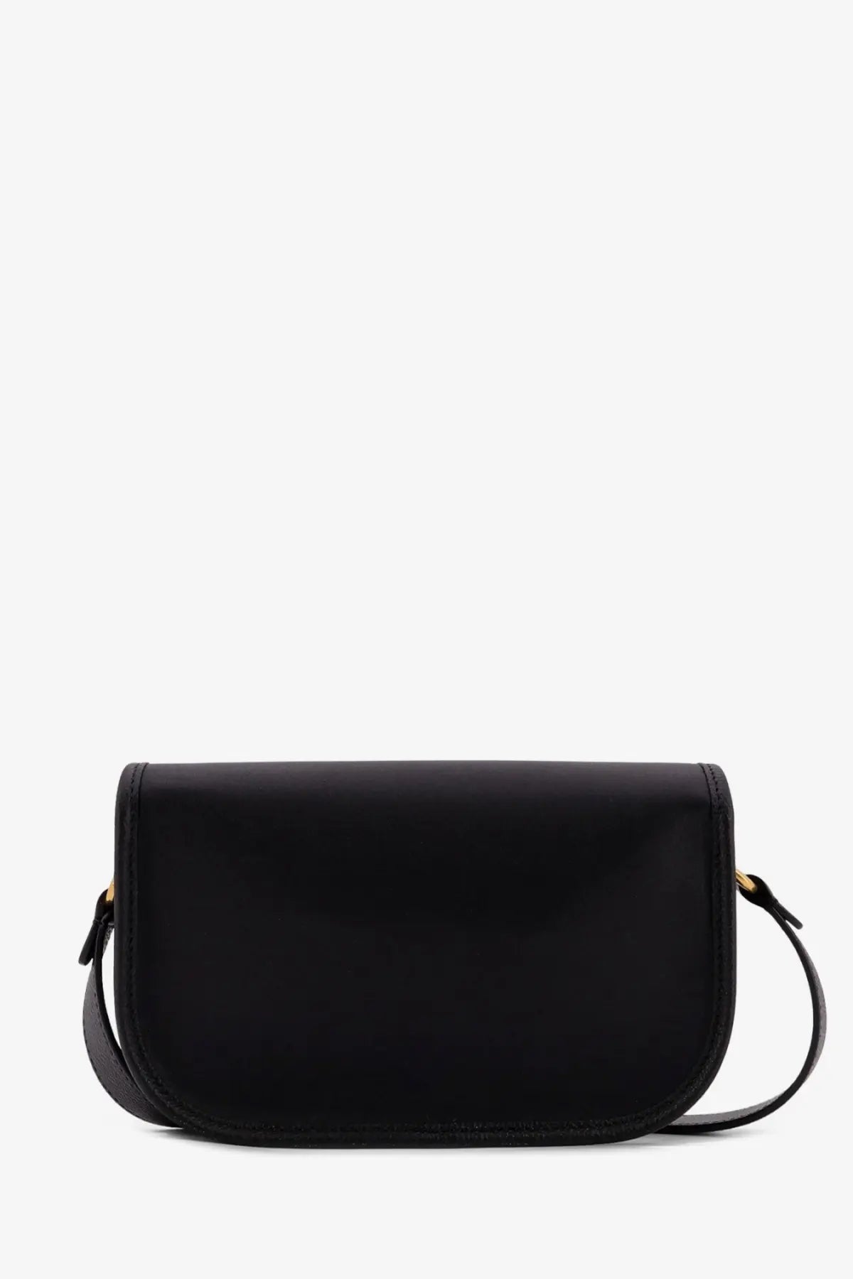 Valentino men’s Valentino Garavani black leather crossbody bag with gold-tone hardware and minimalist design
