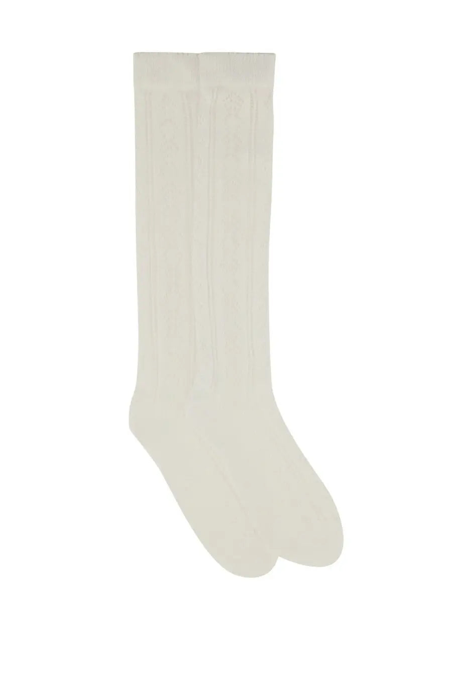 Valentino men’s long socks white cream-colored ribbed knee-high socks made of soft material for everyday wear