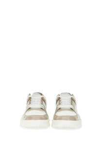 Valentino men’s low top sneaker freedots white in white and beige with a glossy finish on the toe cap