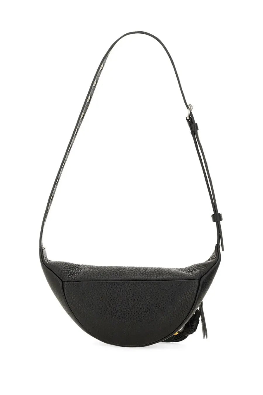 Valentino Men’s pouch Nellcôte black black pebbled leather belt bag with slender adjustable strap and gold-tone hardware