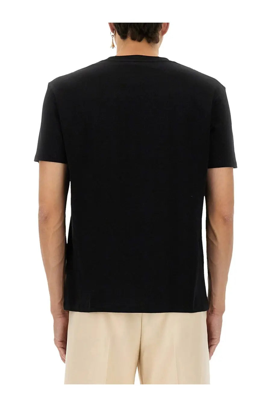 Valentino men’s black short-sleeved crew neck t-shirt made of soft cotton for casual wear