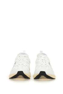 Valentino men’s vlogo easyjog sneaker white with black and beige sole accents in leather and fabric material