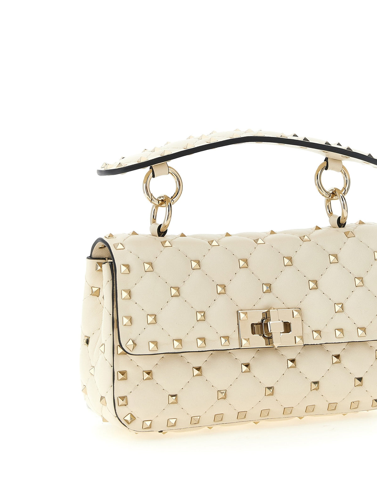 Valentino Valentino Rockstud Spike Small Shoulder Bag White