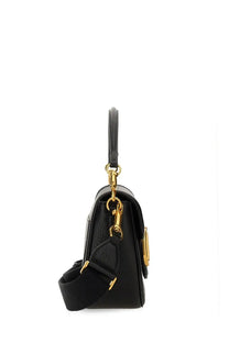 Valentino women’s alltime shoulder bag black black leather with gold-tone hardware and detachable strap