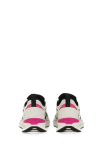 Valentino women’s sneaker Vlogo Easyjog white with white and pink leather and black accents for athletic use