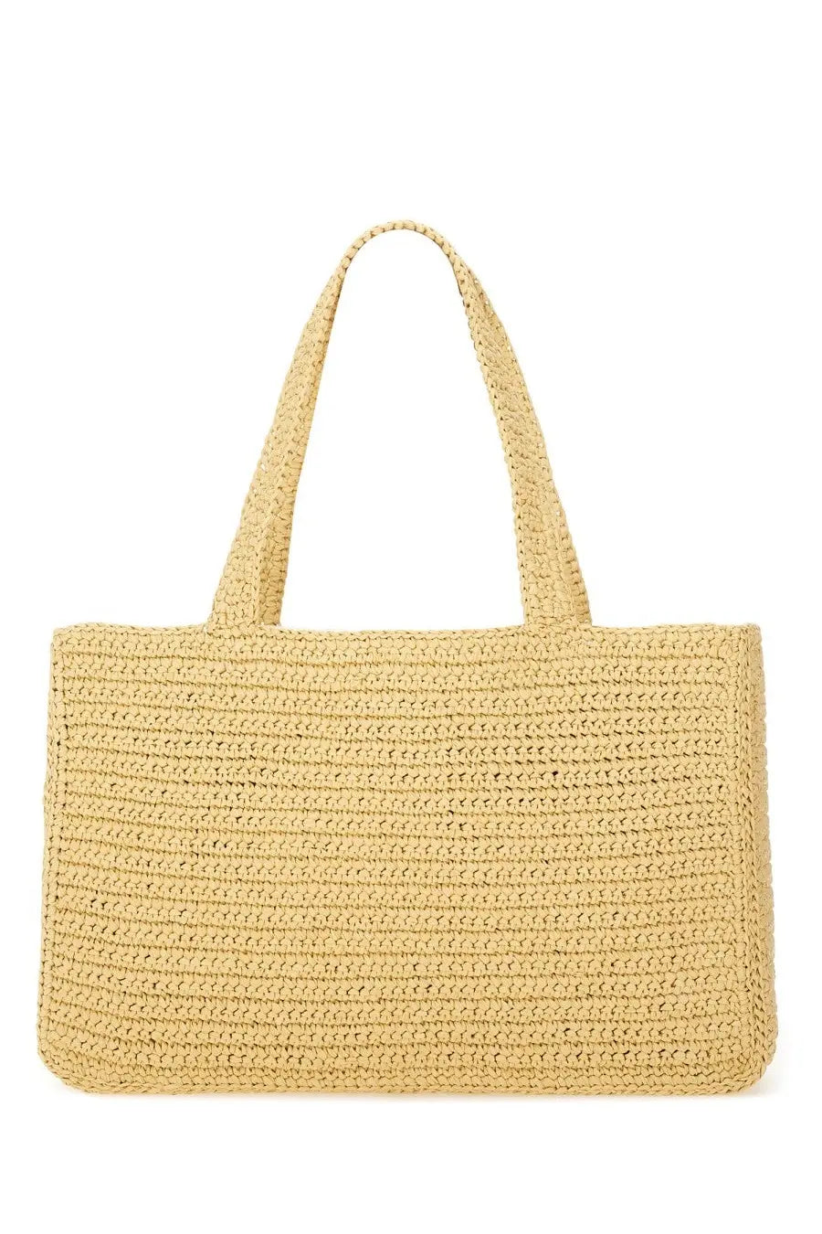 Valentino women’s viva superstar large beige raffia shopping bag with a light beige woven straw tote and textured ribbed pattern