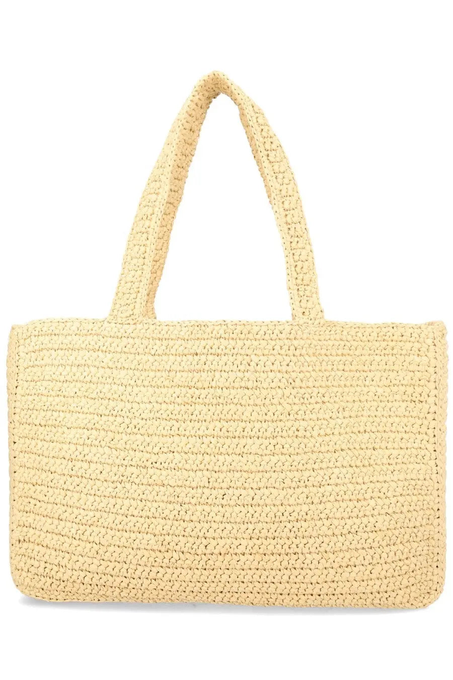 Beige woven straw tote bag with two sturdy handles from Valentino womens Viva Superstar multicolor shopping bag collection