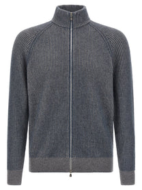 Brunello Cucinelli Vanisé Cashmere Cardigan Blue
