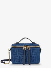 Fendi Women's Vanity FF Fabric Crossbody Bag Grey