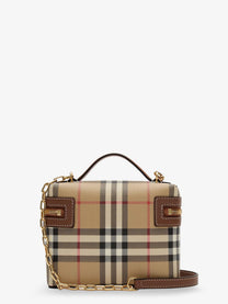 Burberry Women's Vanity Mini Coated Canvas Handbag Beige
