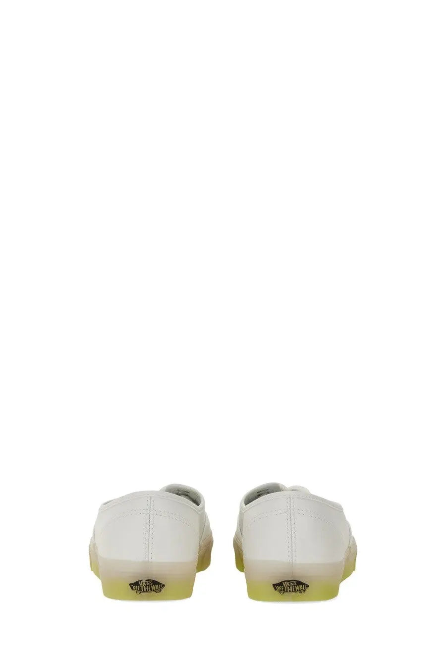 Vans men’s authentic sneaker white with classic low-top design and translucent yellow soles for casual wear
