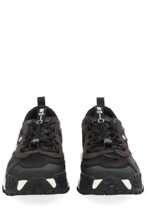 Vans men’s crosspath xc sneaker black with black and white chunky design featuring suede and rubber materials