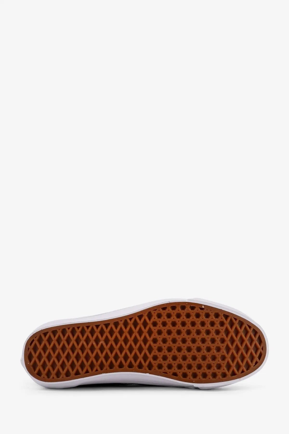 White and brown vans men’s lx old skool canvas sneakers sole with classic diamond patterned rubber tread