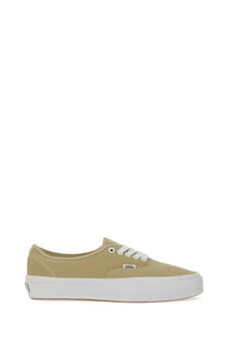 Vans men’s sneaker lx authentic beige canvas sneaker with white laces and white rubber sole